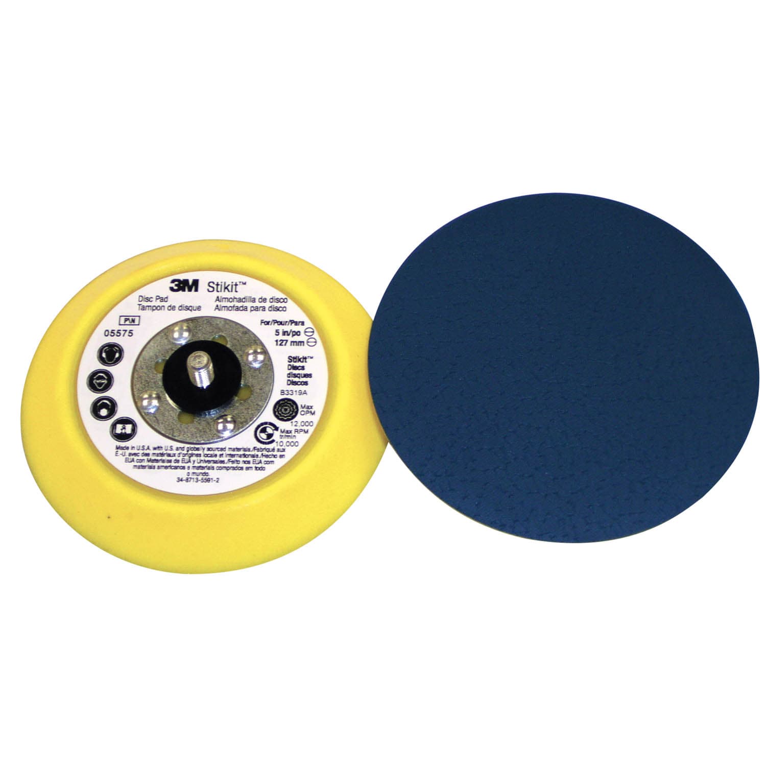 3M Stikit Low Profile Disc Pad 20354, 6 in x 3/8 in x 5/16-24 External