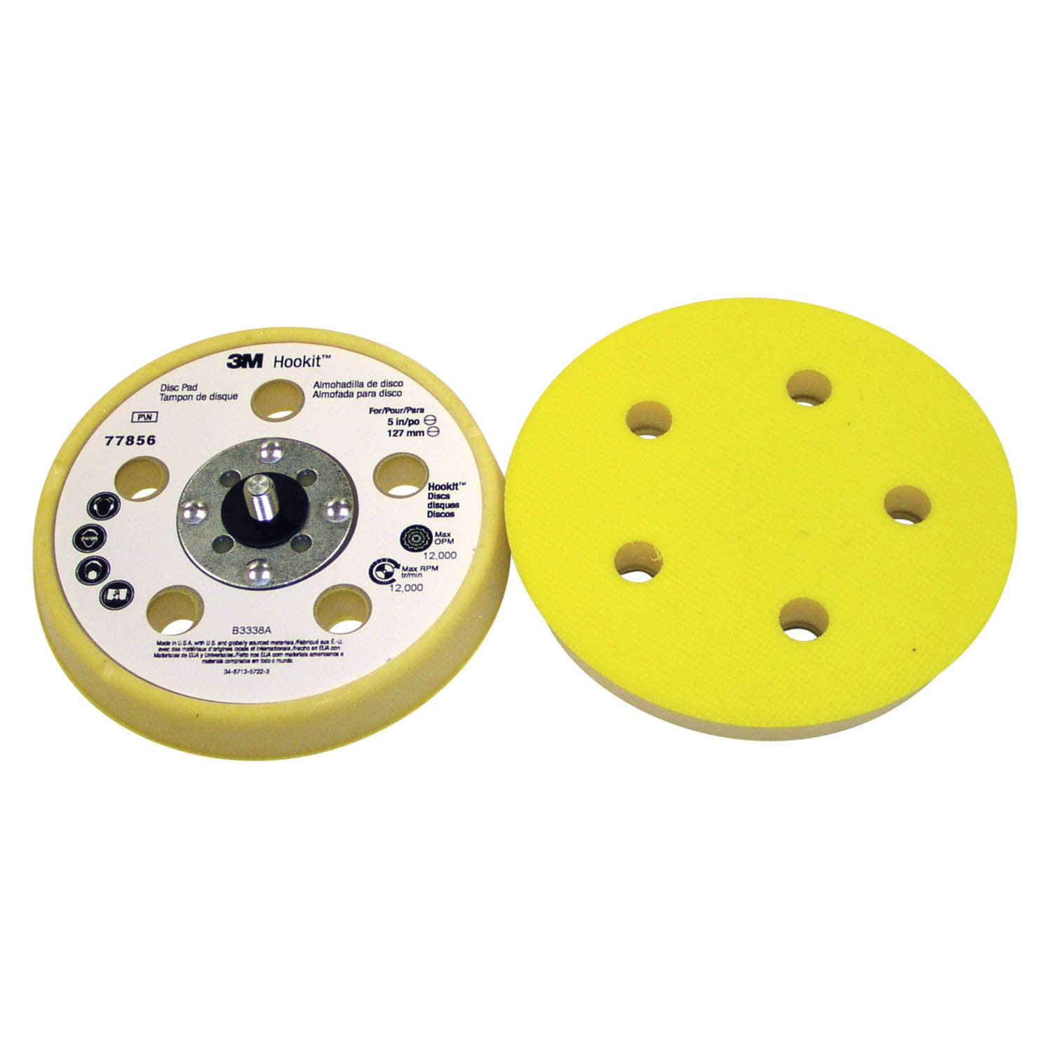 3M Stikit D/F Low Profile Disc Pad 20442, 5 in x 3/8 in x 5/16-24 External