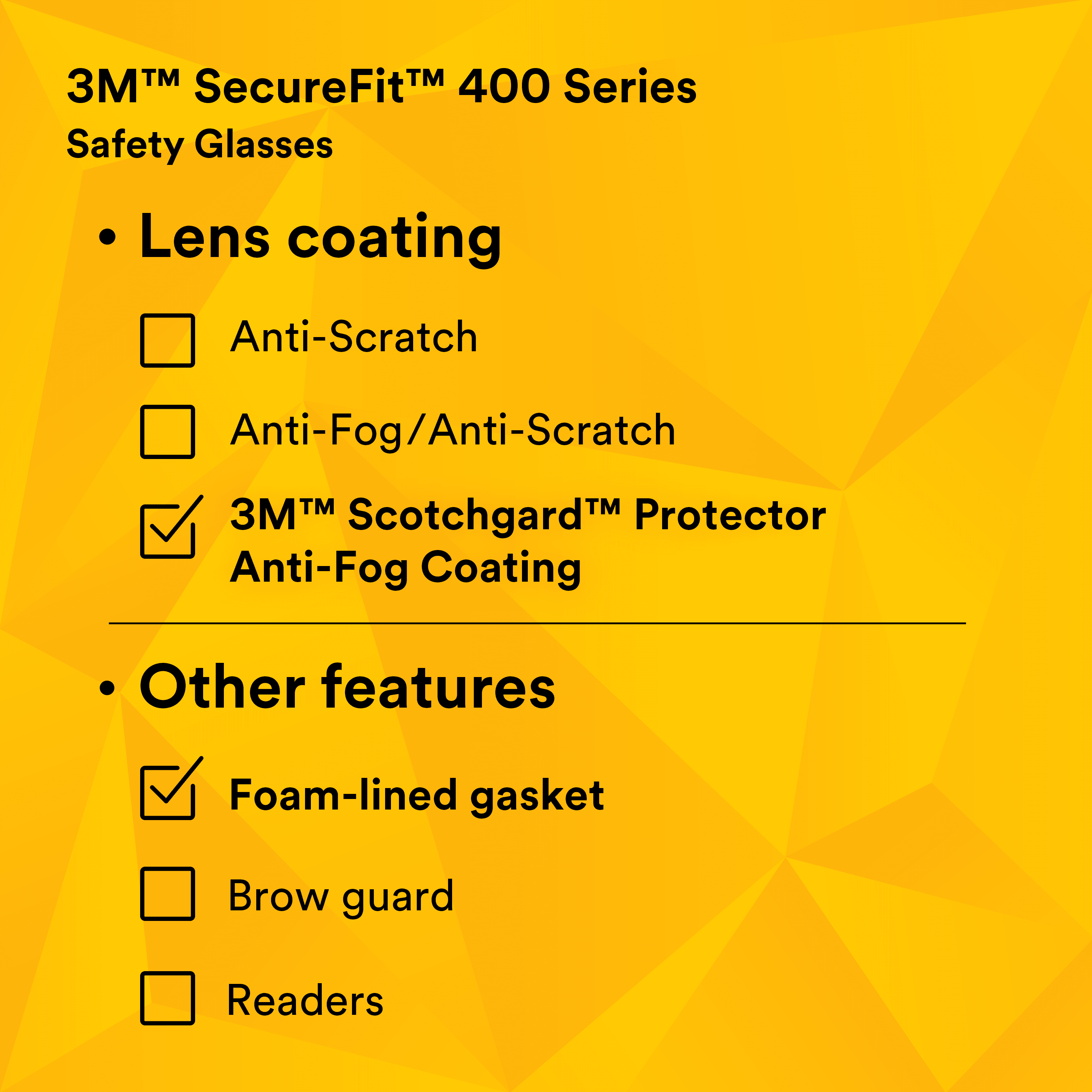 3M™ SecureFit™ Safety Glasses SF401SGAF-BLU-F, Blue/Gray, Clear
Scotchgard™ Anti-fog Lens, Foam Gasket_5