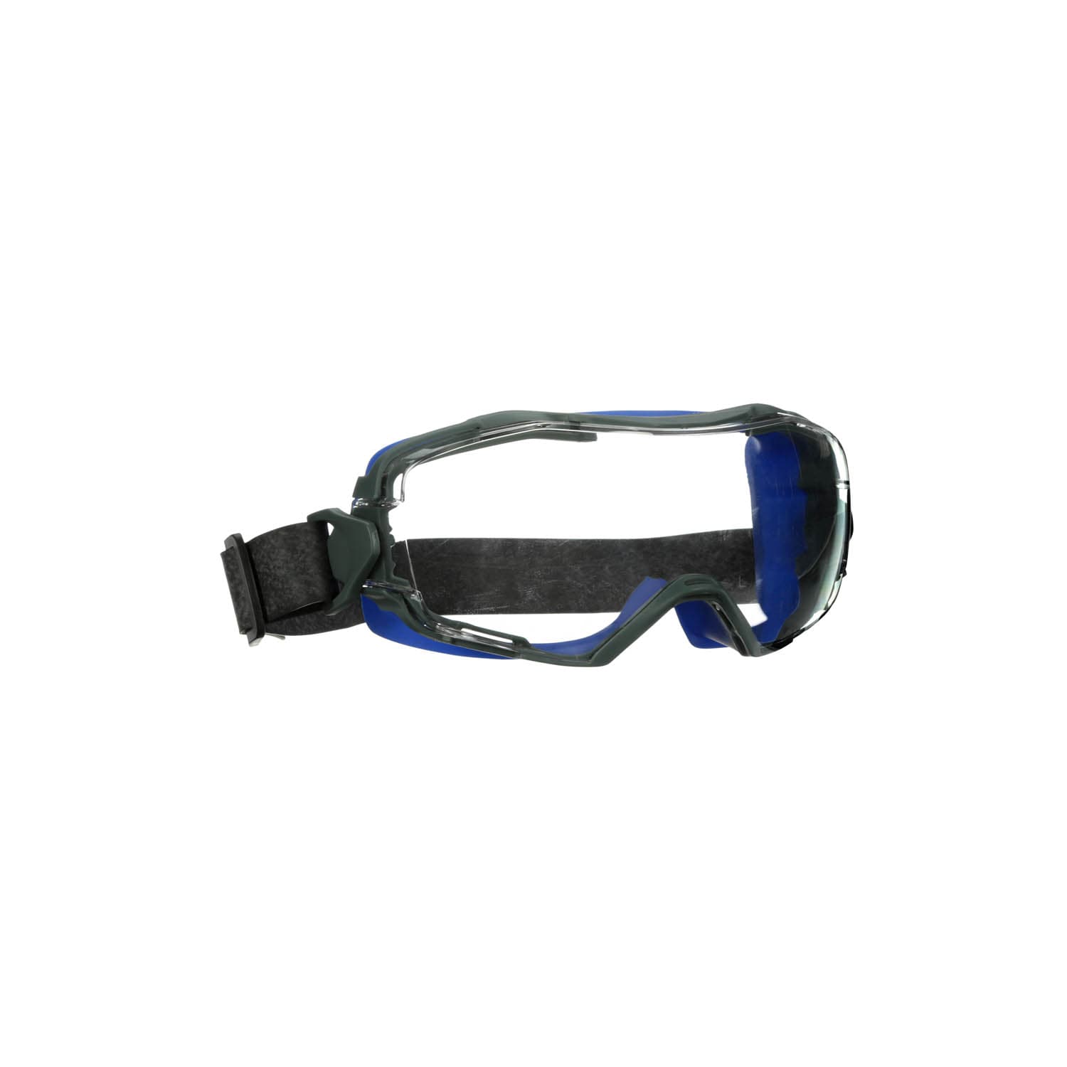 3M GoggleGear 6000 Series, GG6001NSGAF-BLU, Blue Shroud, Neoprene Strap, Scotchgard Anti-Fog Coating, Clear AF-AS lens