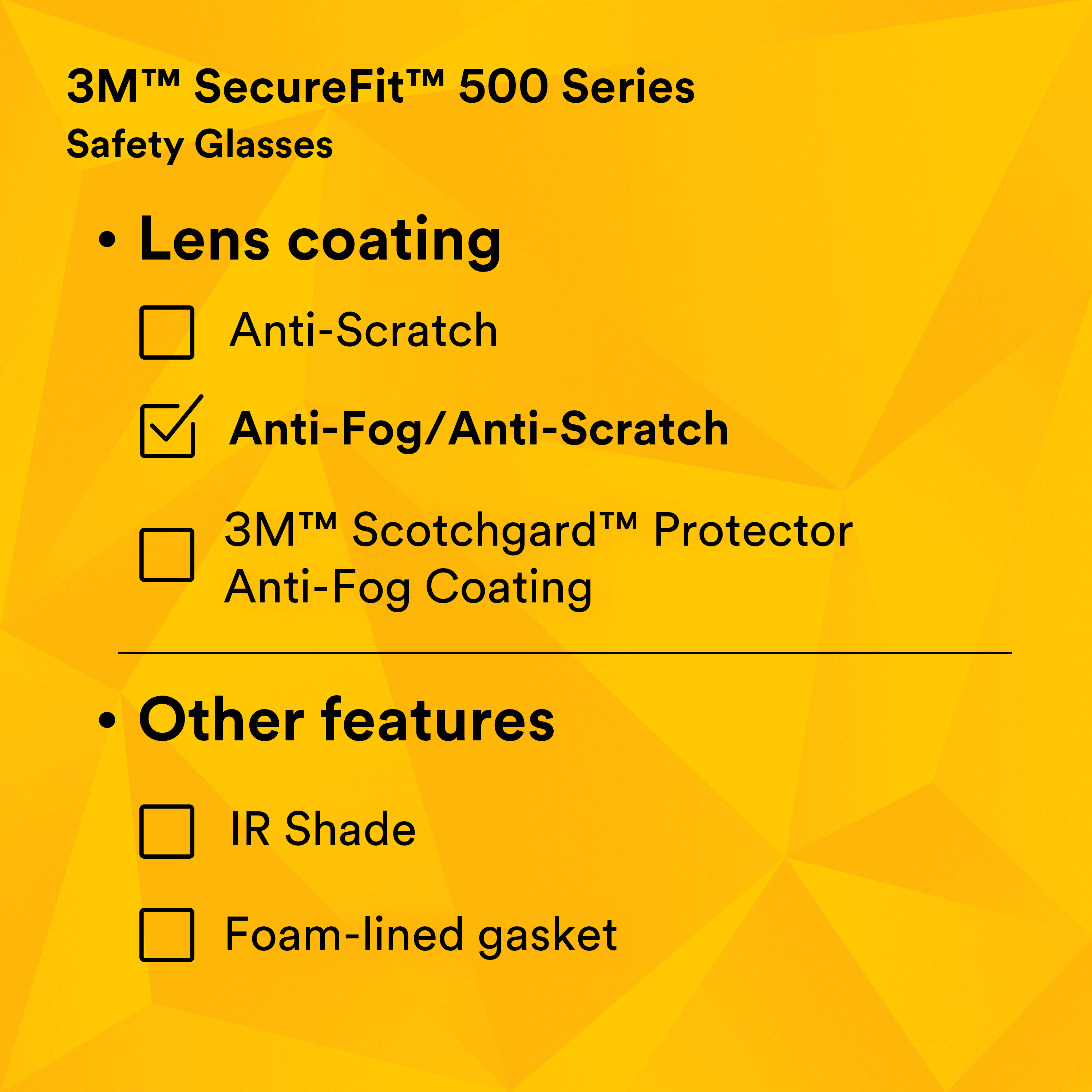 3M SecureFit 500 Series SF509AF-BLK, Black, Silver Mirror Anti-Fog/Anti-Scratch Lens_2