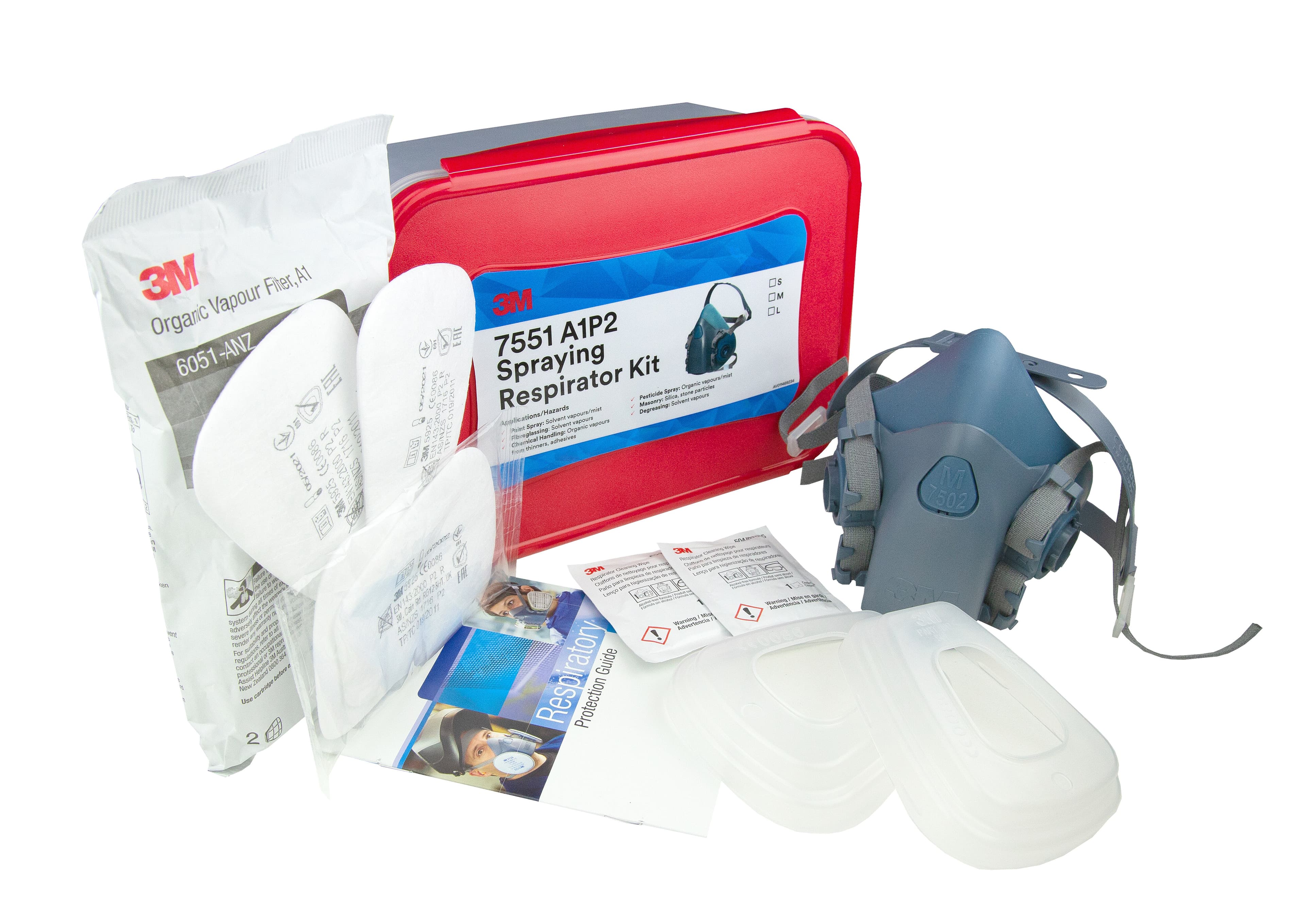 3M™ Spraying Respirator Kit 7551, A1P2, Large