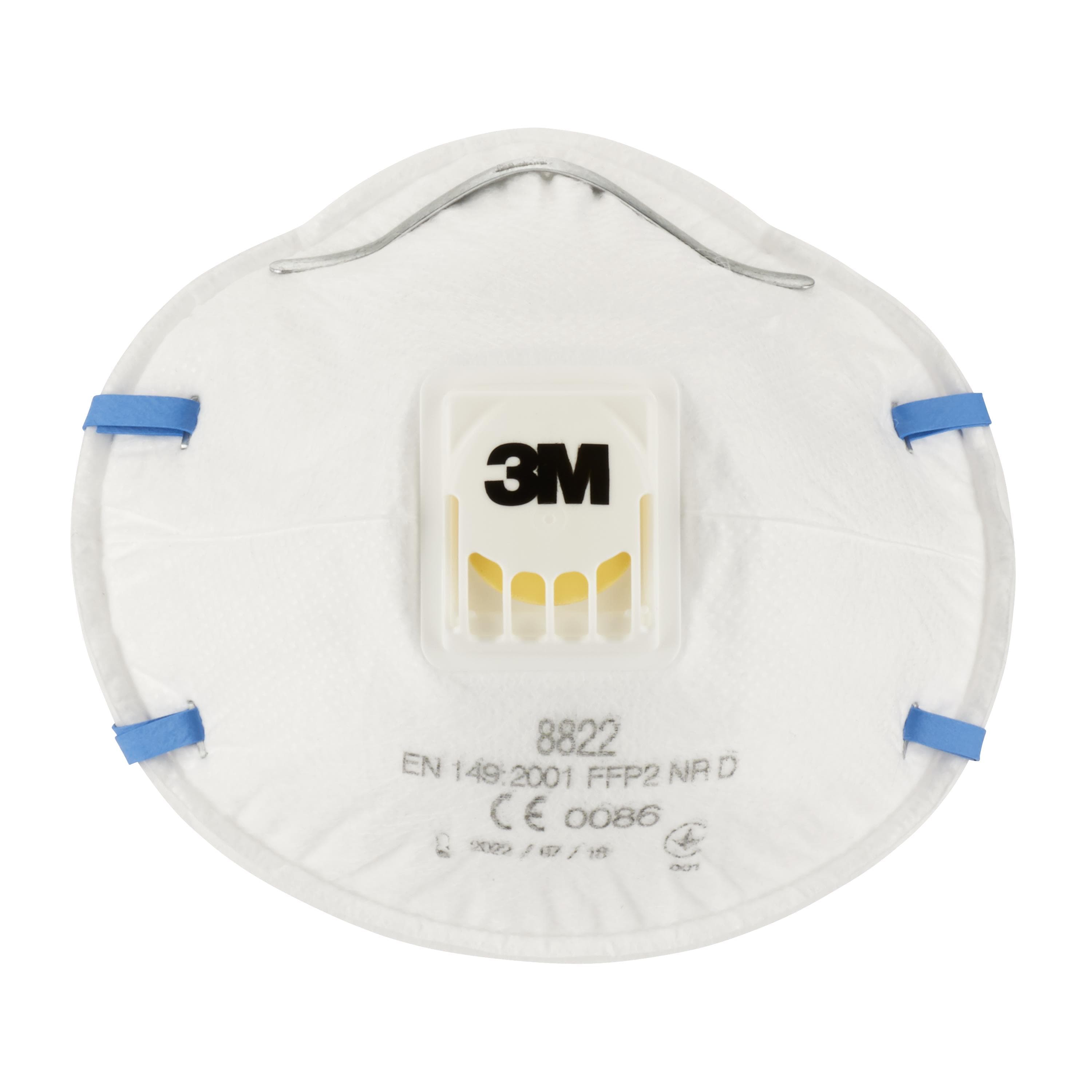 3M™ Cupped Particulate Respirator 8822, P2, valved, 10/Box_5