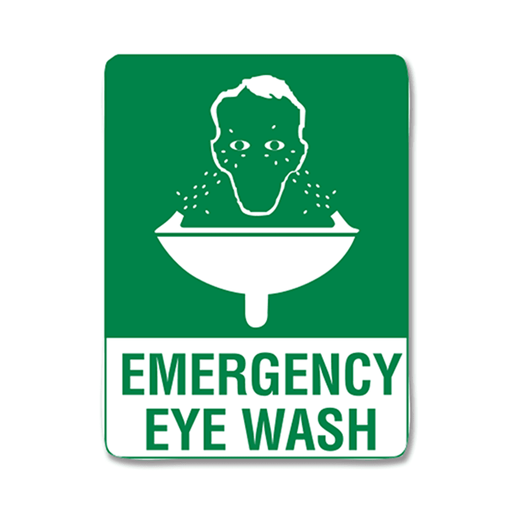 Aero Healthcare Small Poly Emergency Eyewash Sign 30 x 22.5cm