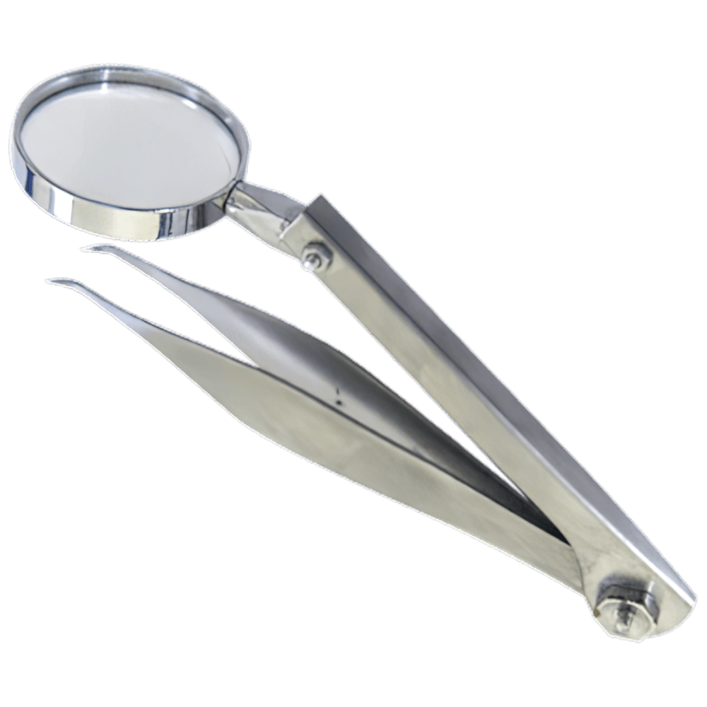 Aero Healthcare AEROINSTRUMENT Stainless Steel Magnifying Glass Forceps 11cm