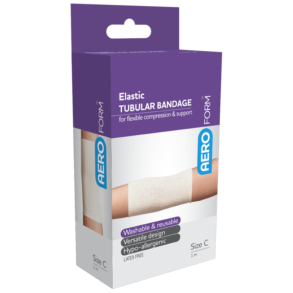 Aero Healthcare AEROFORM Size C Adult Limbs Elastic Tubular Bandage 7cm x 1M