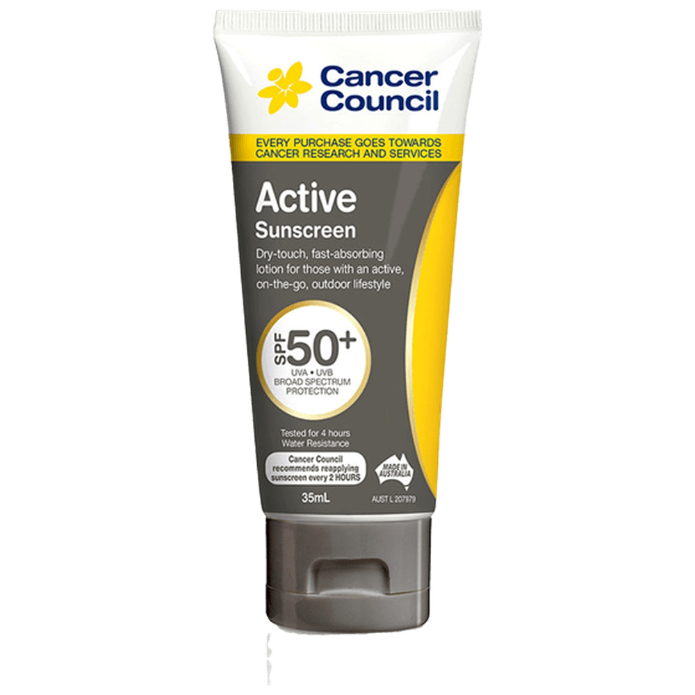 Aero Healthcare CANCER COUNCIL SPF50+ Active Sunscreen Tube 35mL