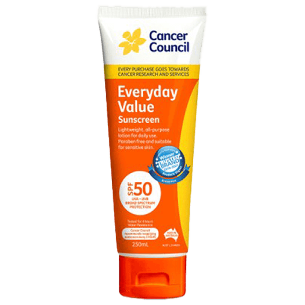 Aero Healthcare CANCER COUNCIL SPF50 Everyday Value Sunscreen Tube 250mL