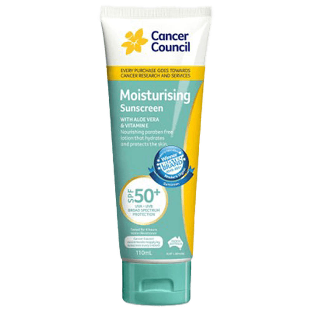 Aero Healthcare CANCER COUNCIL SPF50+ Moisturising Sunscreen Tube 110mL