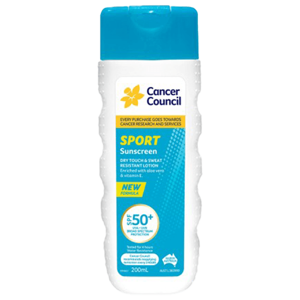 Aero Healthcare CANCER COUNCIL SPF50+ Sport Sunscreen Bottle 200mL