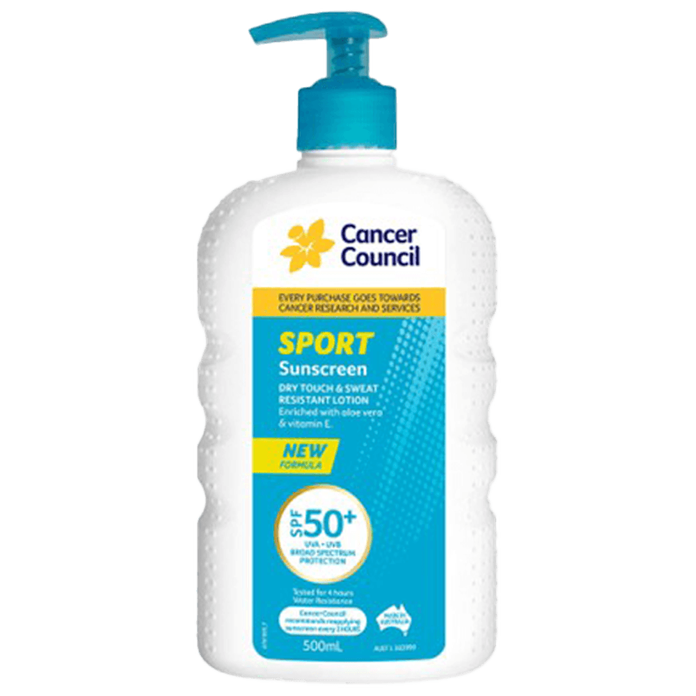 Aero Healthcare CANCER COUNCIL SPF50+ Sport Sunscreen Pump 500mL