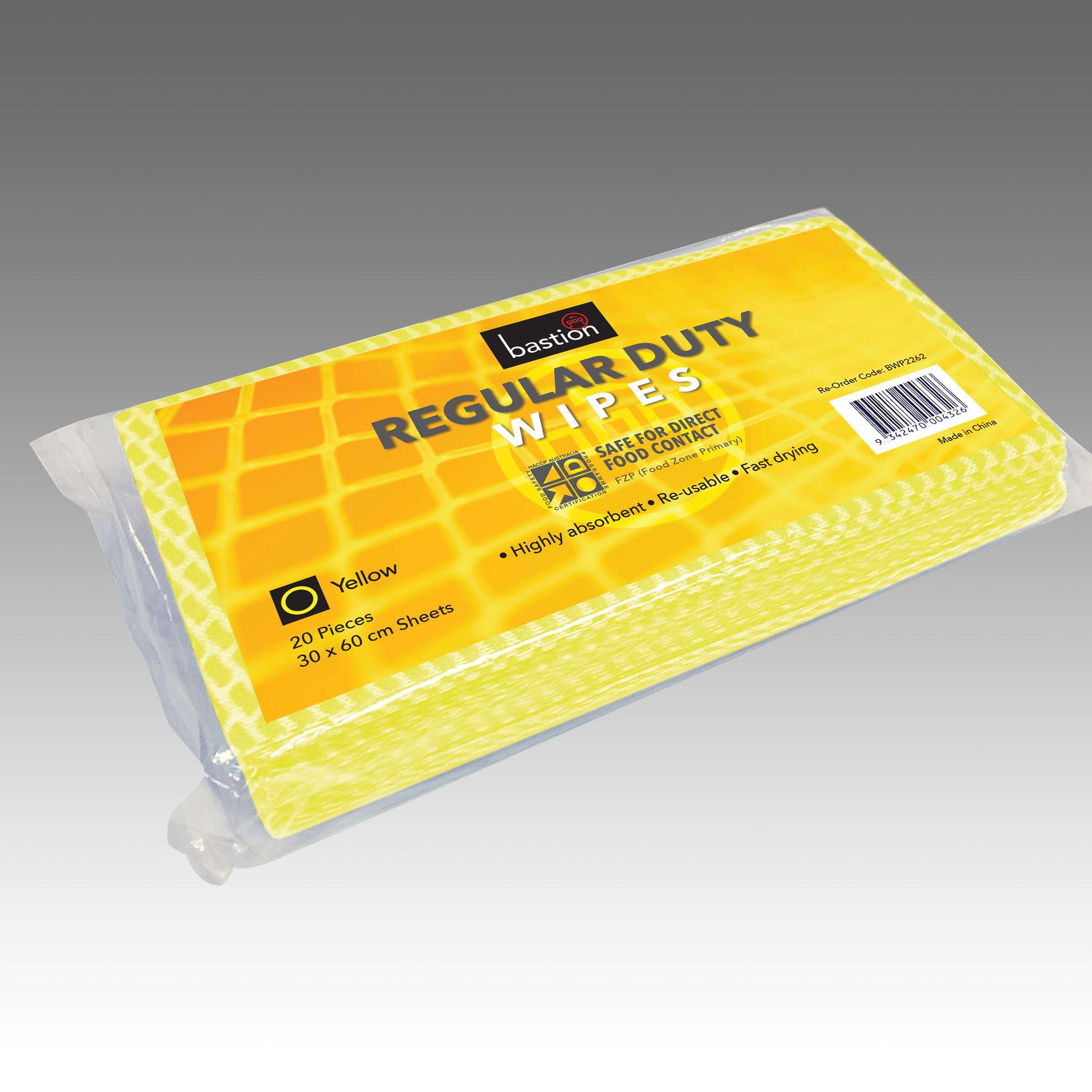 Bastion Regular Duty Wipes - 20 Sheet Packs