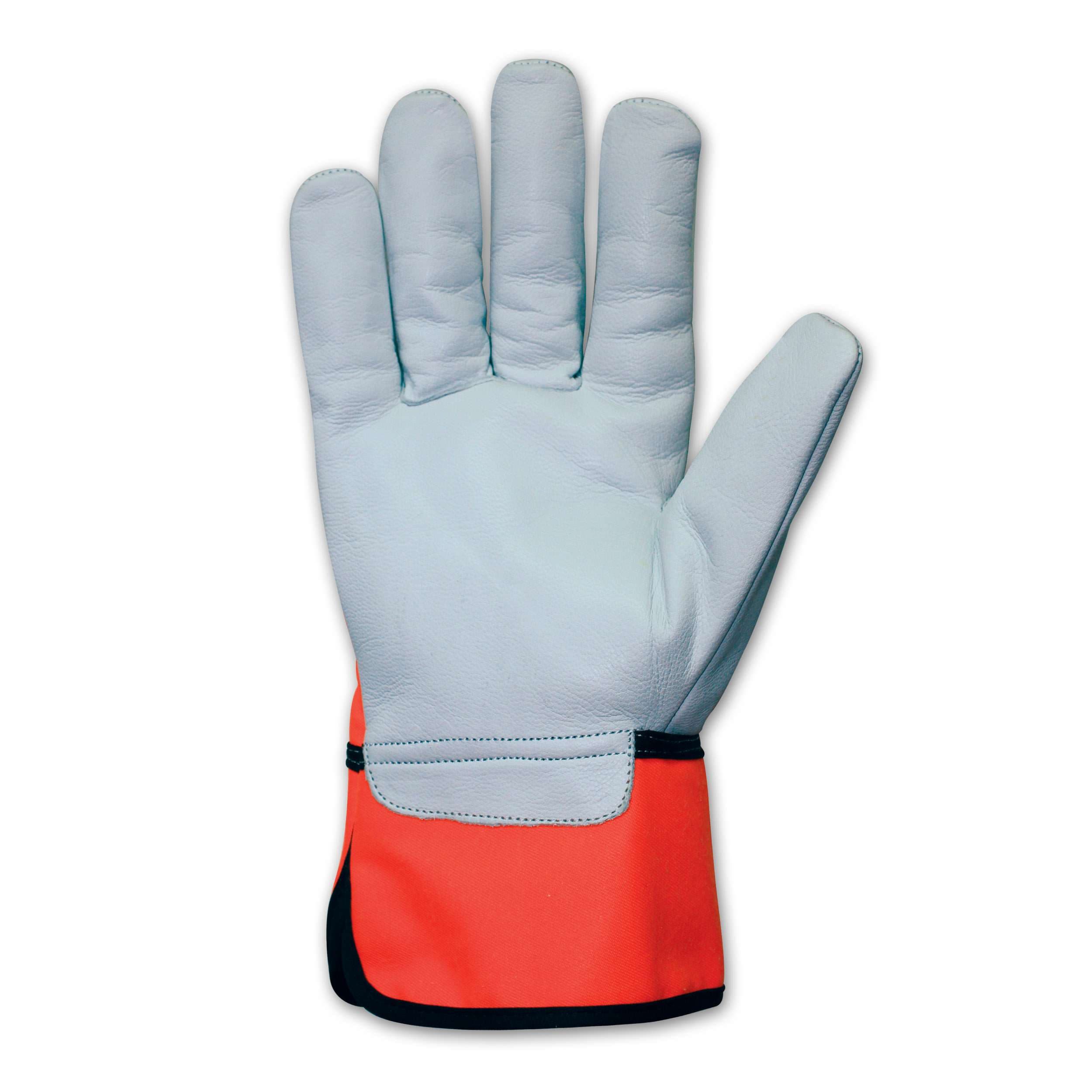 Bastion Navarro™ High Viz Premium A Grade Cow Grain Natural Leather Rigger Gloves_2