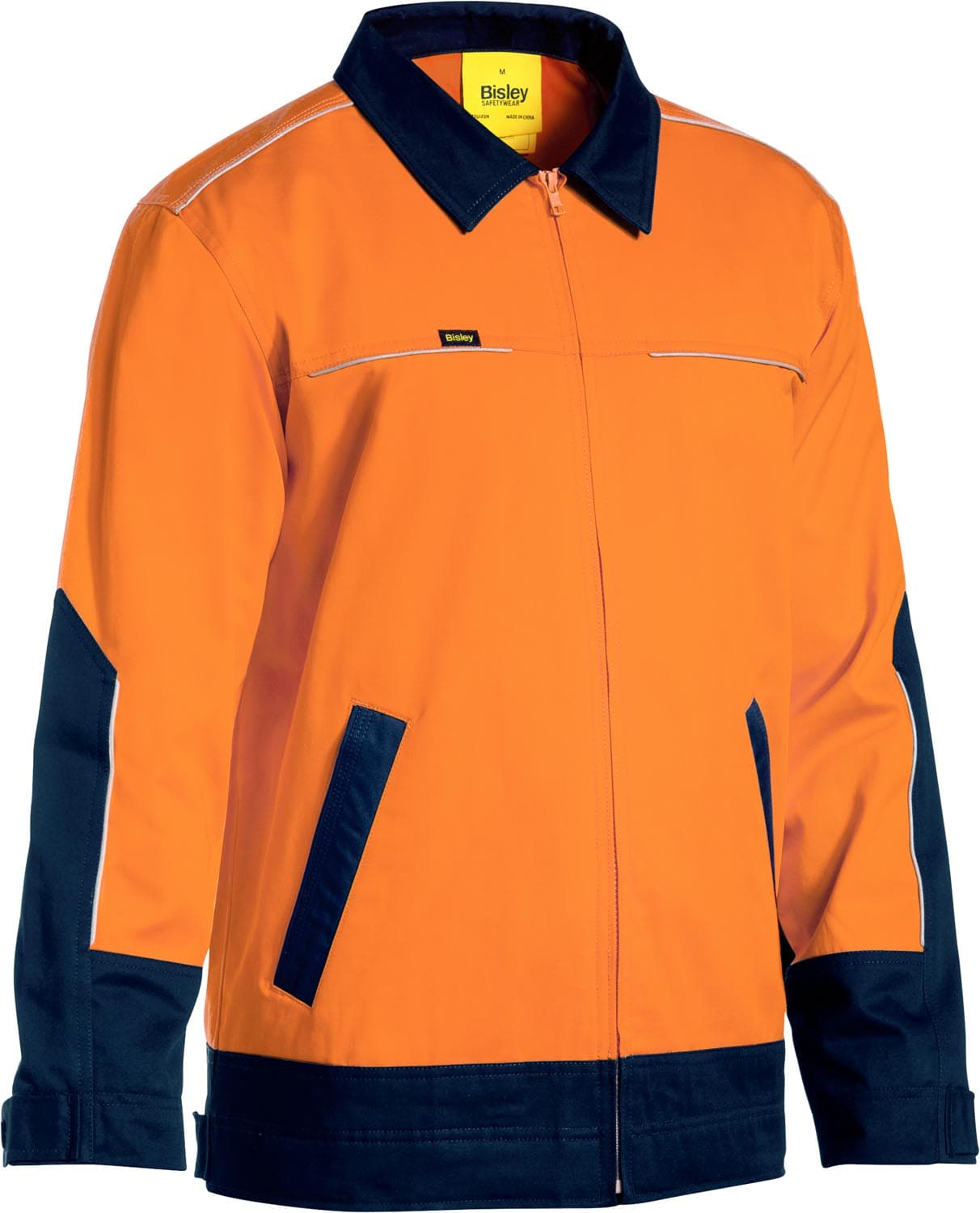 Bisley Hi Vis Drill Jacket with Liquid Repellent Finish_2