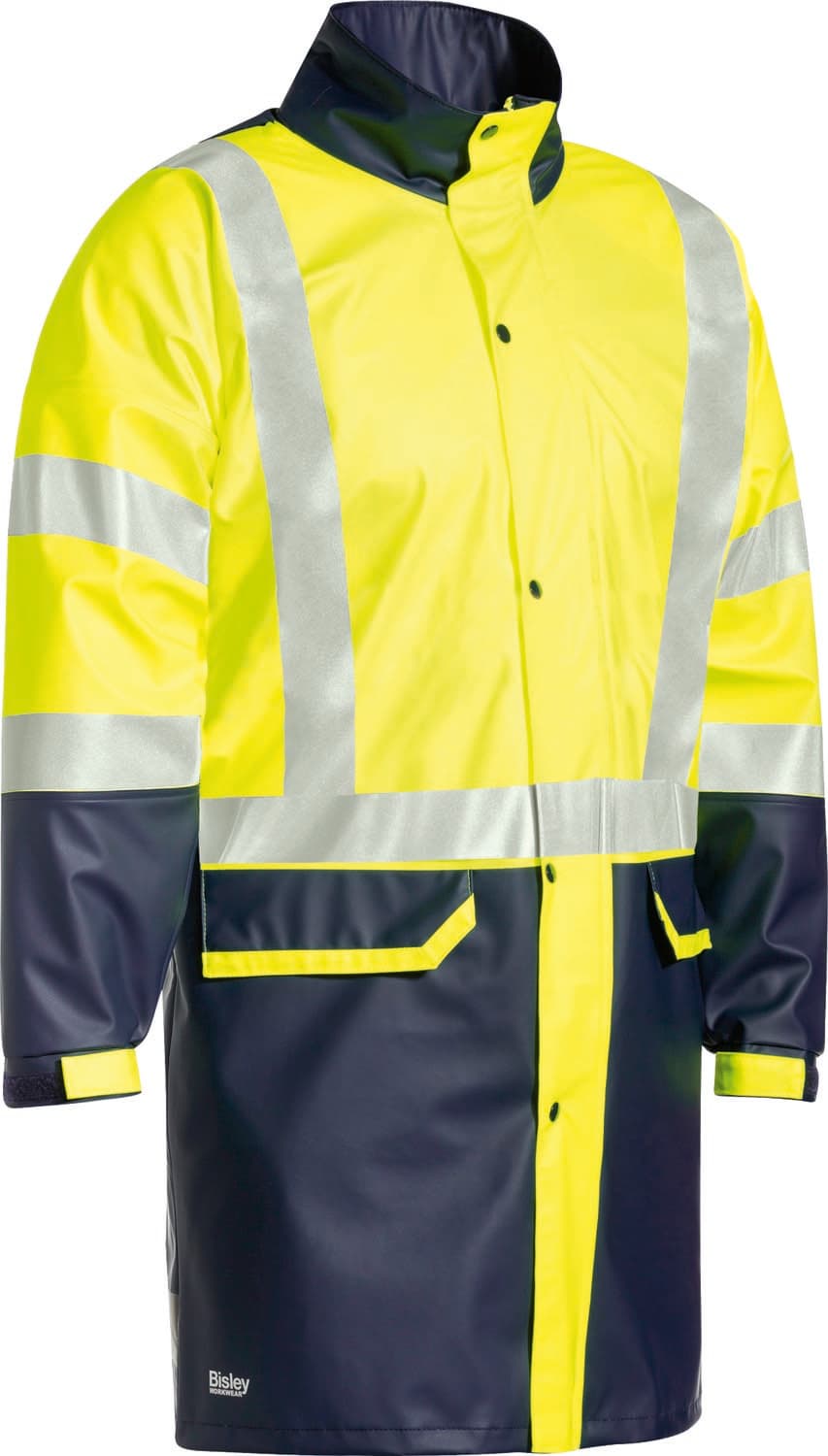 Bisley Taped Hi Vis Stretch PU Rain Coat