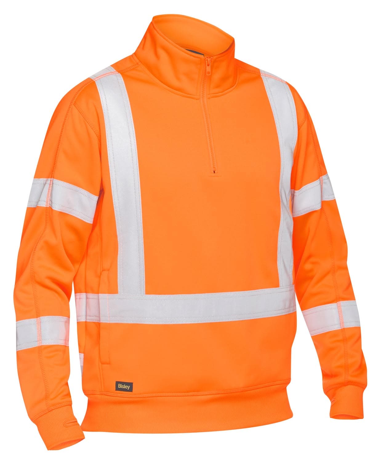 Bisley X Taped Hi Vis 1/4 Zip Pullover_1