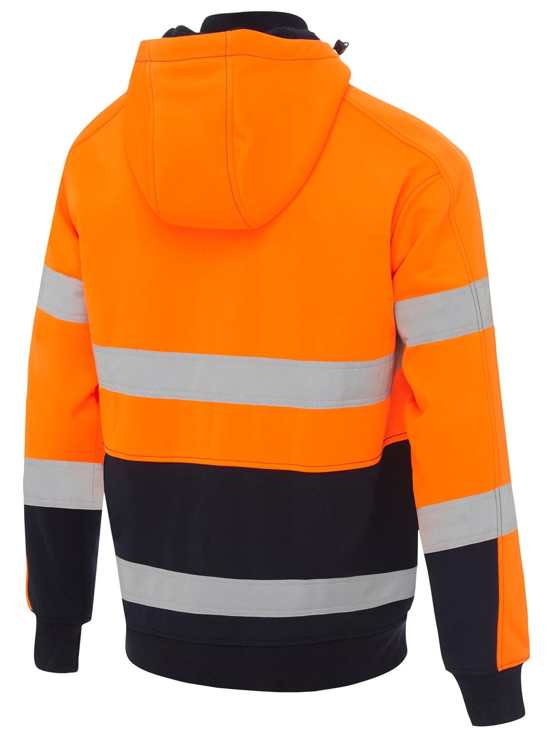 Bisley Taped Hi Vis Zip Fleece Hoodie with Sherpa Lining_2