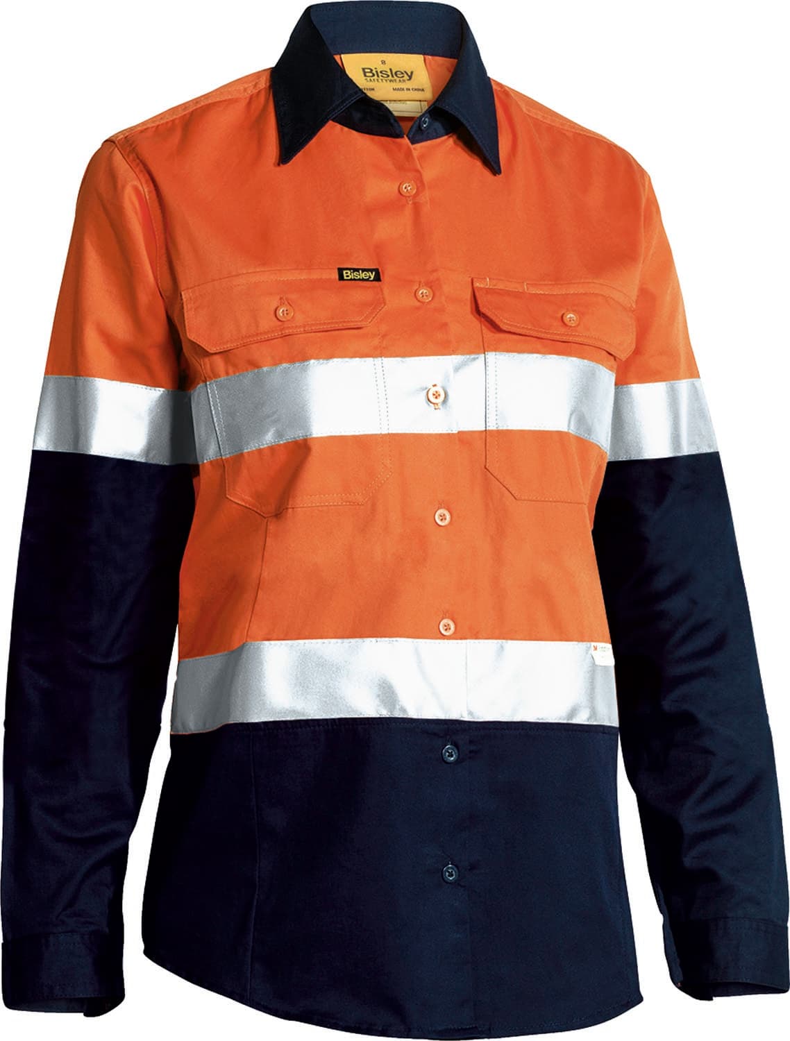 Bisley Women's Taped Hi Vis Cool Lightweight Drill Shirt_4