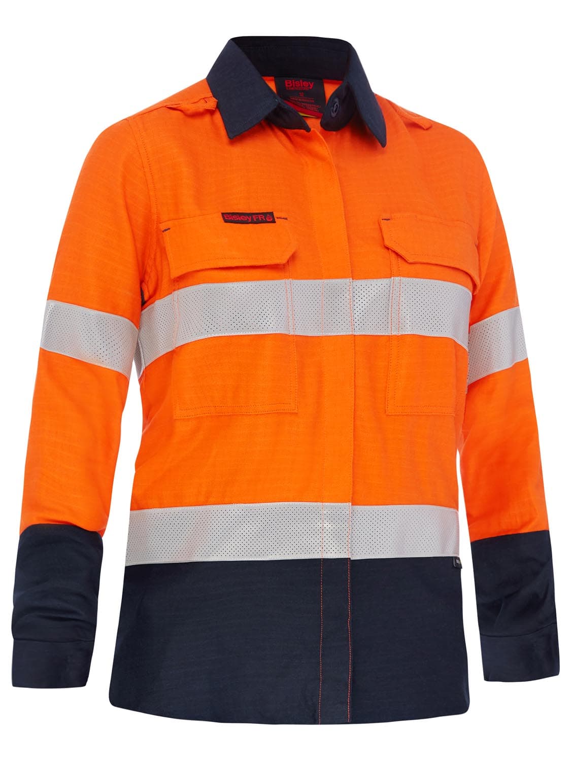 Bisley Apex 185 Women's Taped Hi Vis FR Vented Shirt_2