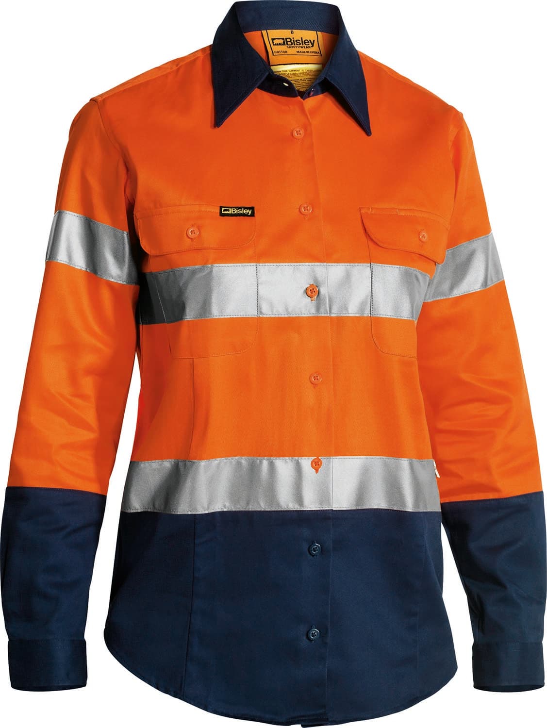 Bisley Women's Taped Hi Vis Drill Shirt_2