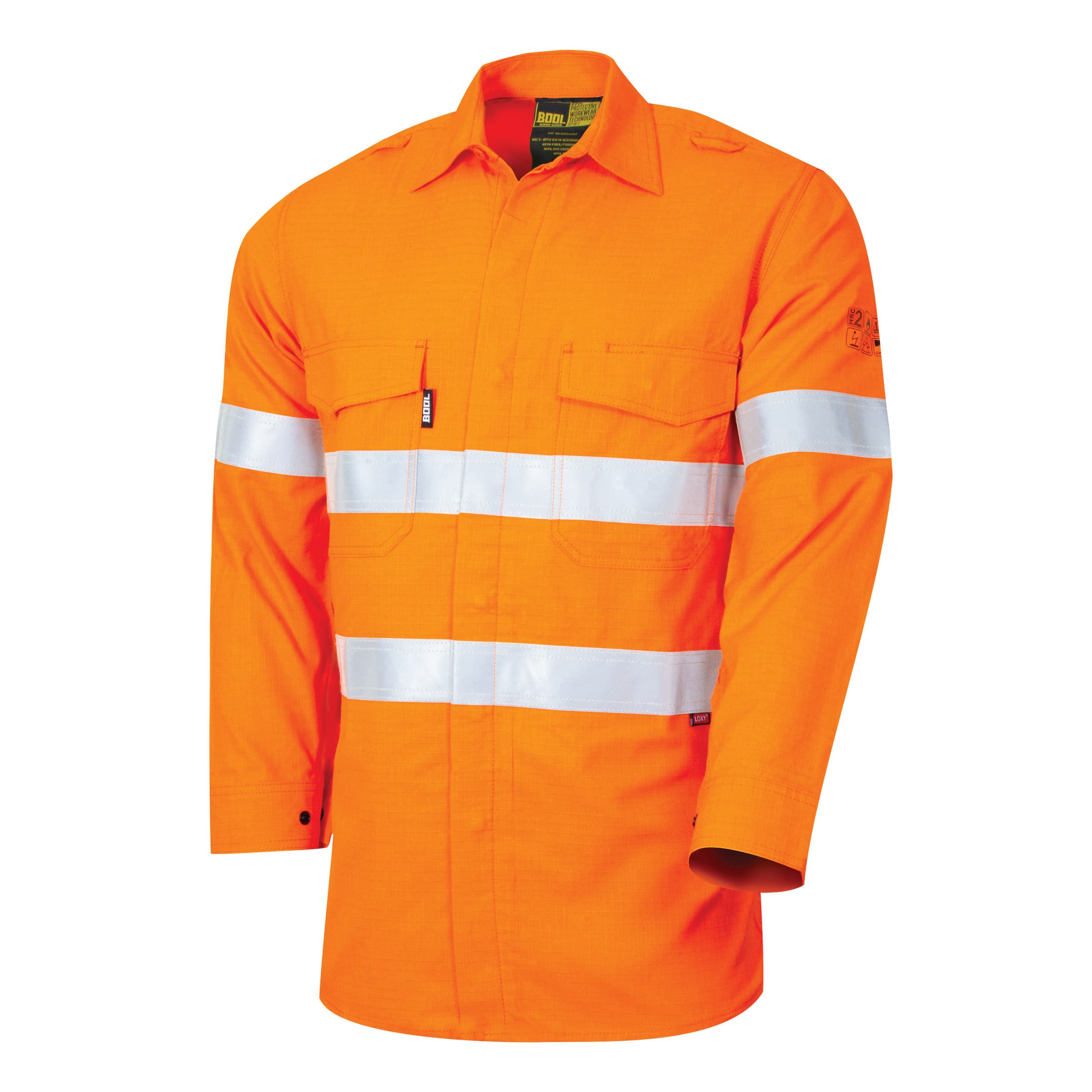 Bool PT Shirt 197gsm Parvotex 2.0 L/S Fire Retardant With Loxy FR 9801 Two Hoop Reflective Tape