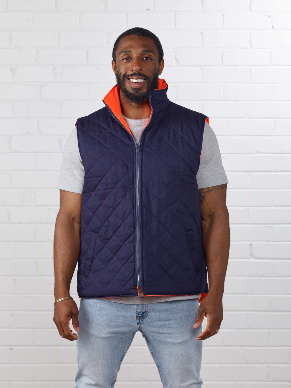 Brahma Platinum Vest Flame Retardant & Anti-Static (Orange/Navy)_5