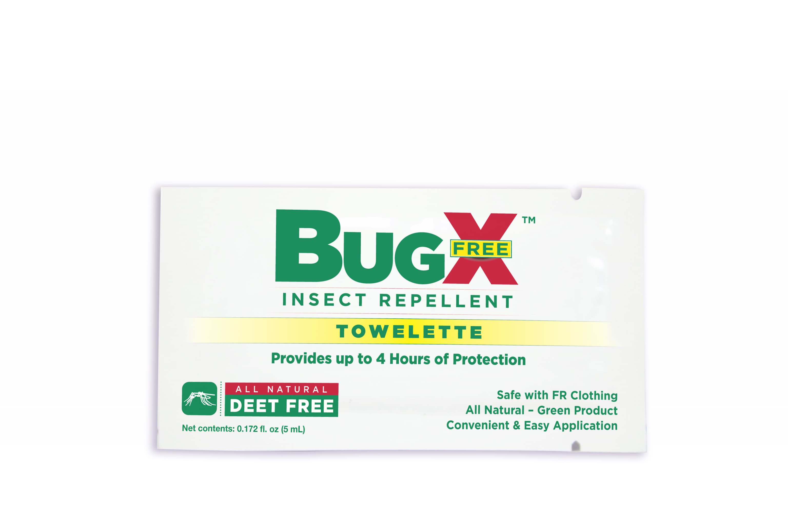 First Aid Only BugX DEET FREE Insect Repellent Wipes, 50/box