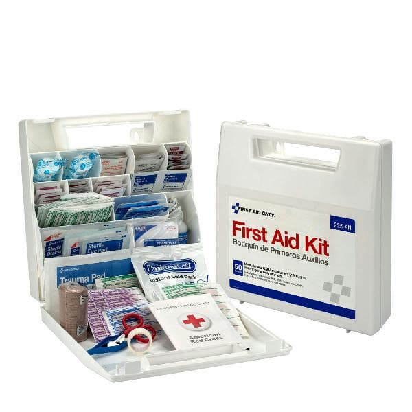 50 Person First Aid Kit, Plastic Case with Dividers_5