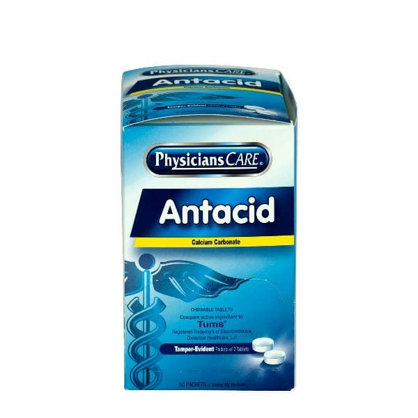 First Aid Only PhysiciansCare Antacid, 50x2/box 