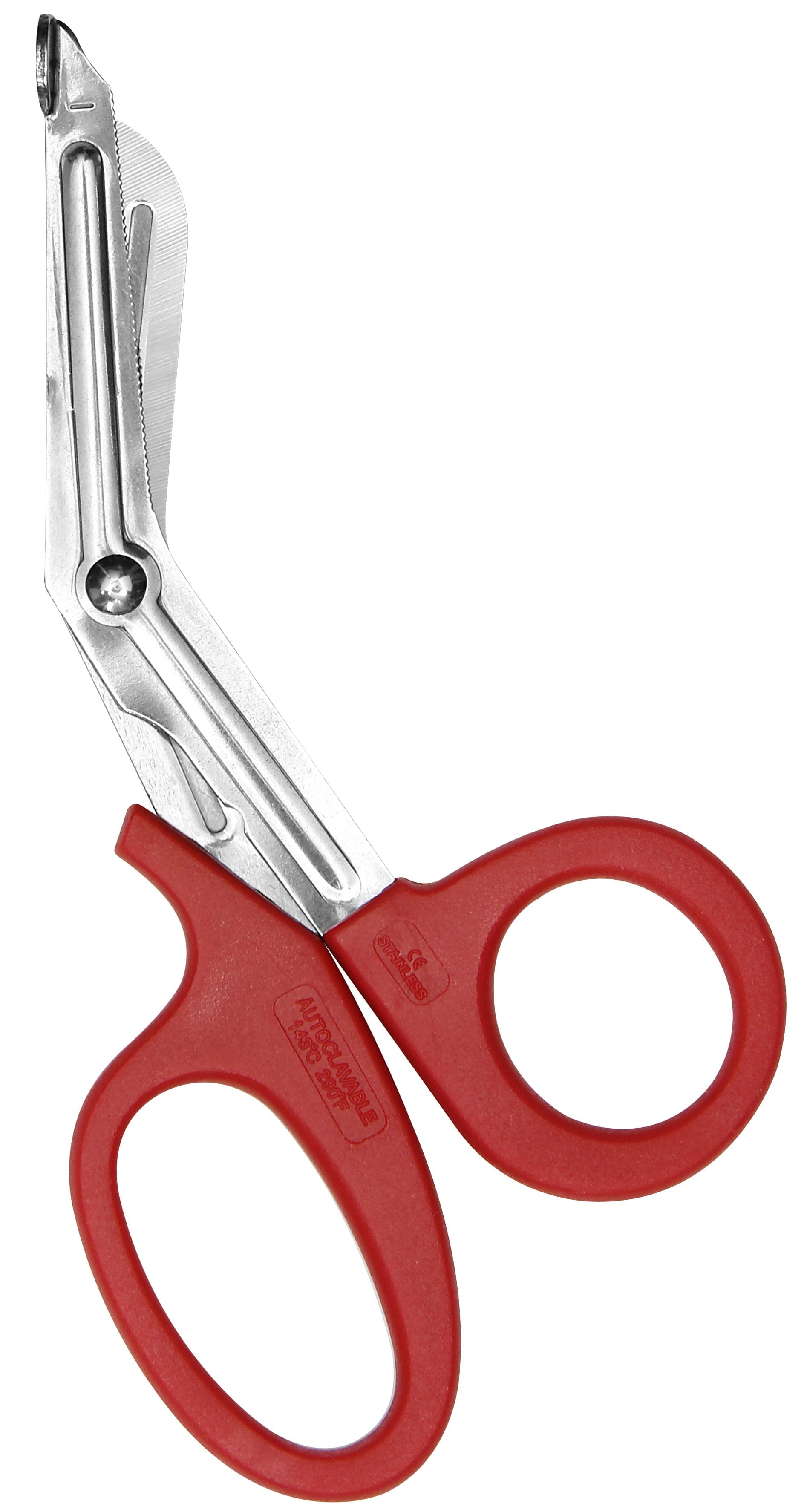 First Aid Only 7" Stainless Steel Bandage Shears Red Handle