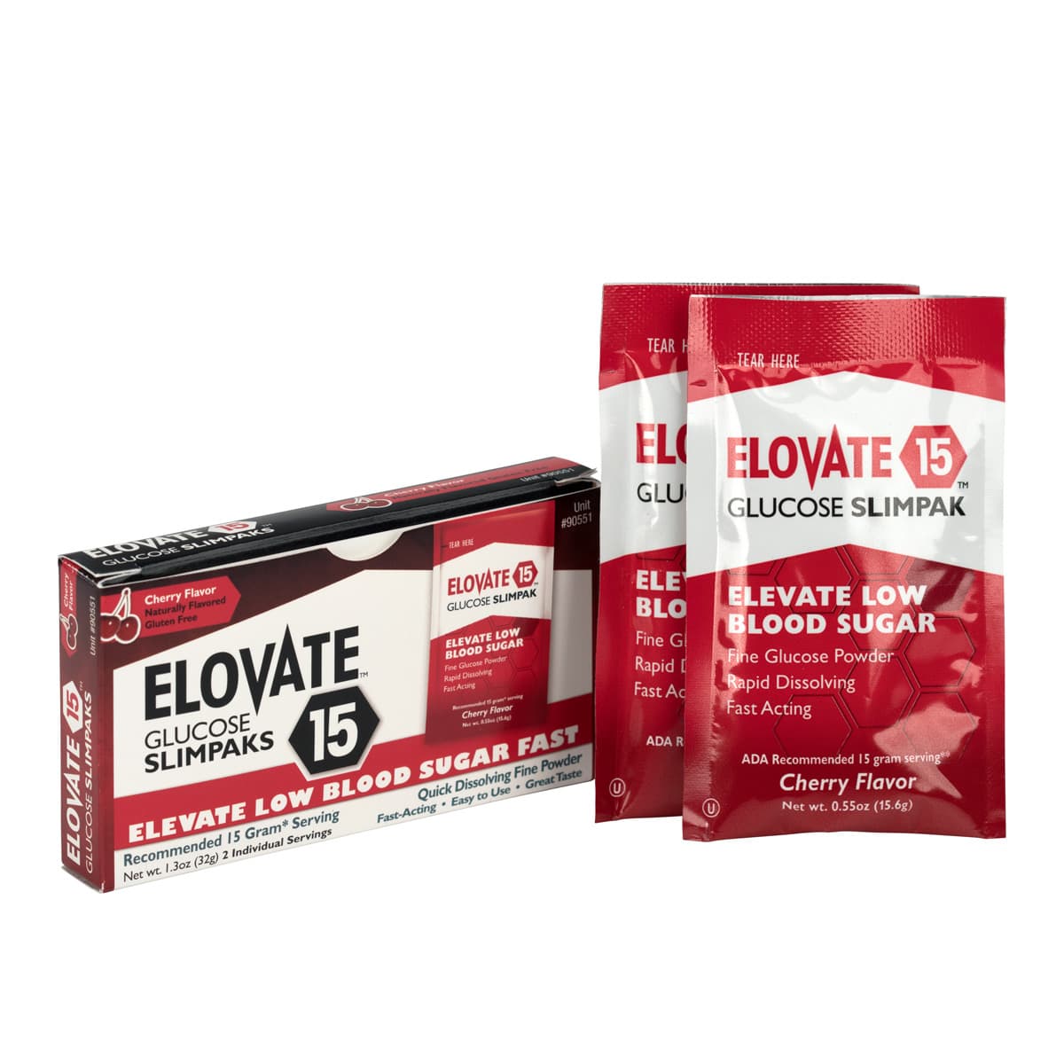 First Aid Only Elovate Glucose Packets, 2/box