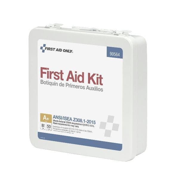 50 Person First Aid Kit, ANSI 2015 Class A+,  Metal Case