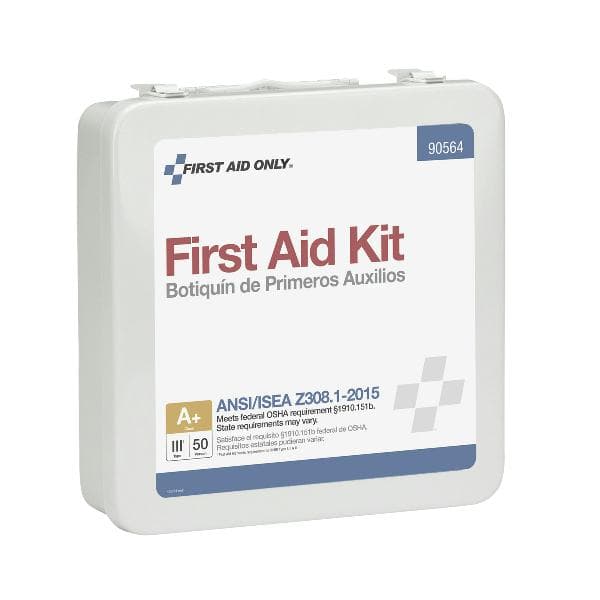 50 Person First Aid Kit, ANSI 2015 Class A+,  Metal Case_1