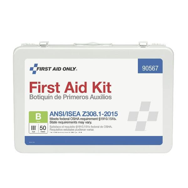 50 Person First Aid Kit, ANSI 2015 Class B,  Metal Case, Custom Logo_2