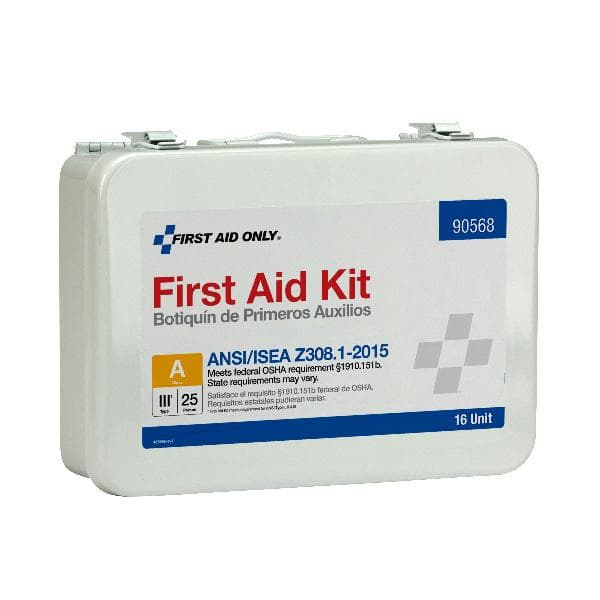 16 Unit First Aid Kit, ANSI 2015 Class A, Metal Case_1