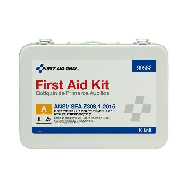 16 Unit First Aid Kit, ANSI 2015 Class A, Metal Case_2