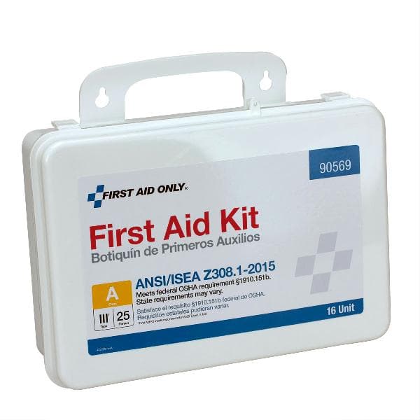 16 Unit First Aid Kit, ANSI 2015 Class A, Plastic Case, Custom Logo_1