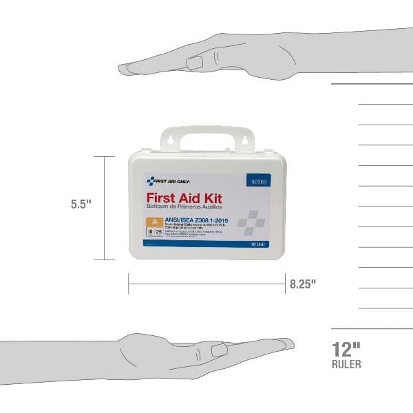 16 Unit First Aid Kit, ANSI 2015 Class A, Plastic Case, Custom Logo_3