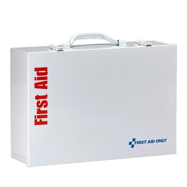 2 Shelf First Aid ANSI 2015 Class A+ Metal Cabinet, with Meds, Custom Logo