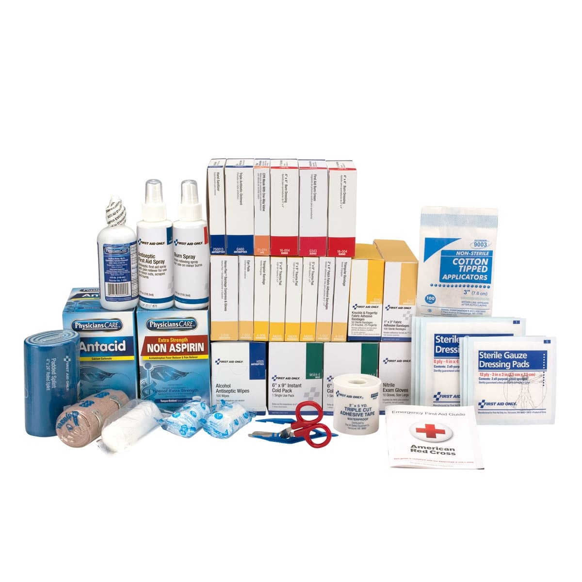 First Aid Only 3 Shelf ANSI 2015 Class B+, Refill, with Meds