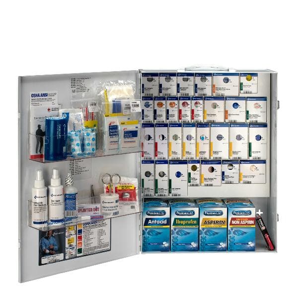 XL Metal SmartCompliance General Business First Aid Cabinet, ANSI 2021 Class B with Meds, Custom Logo_3