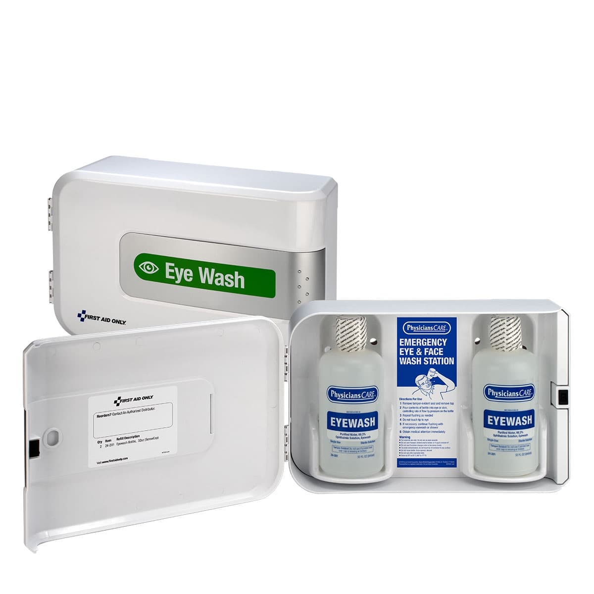 First Aid Only SmartCompliance Complete Eyewash Cabinet, Plastic