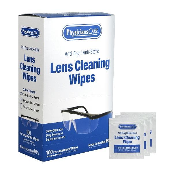 First Aid Only Lens Cleaning Wipes 100/Box_4