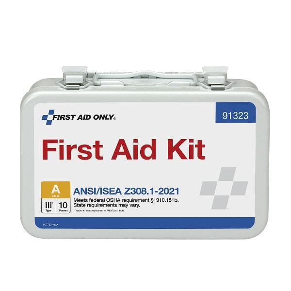 10 Person ANSI 2021 Class A, Metal First Aid Kit_2