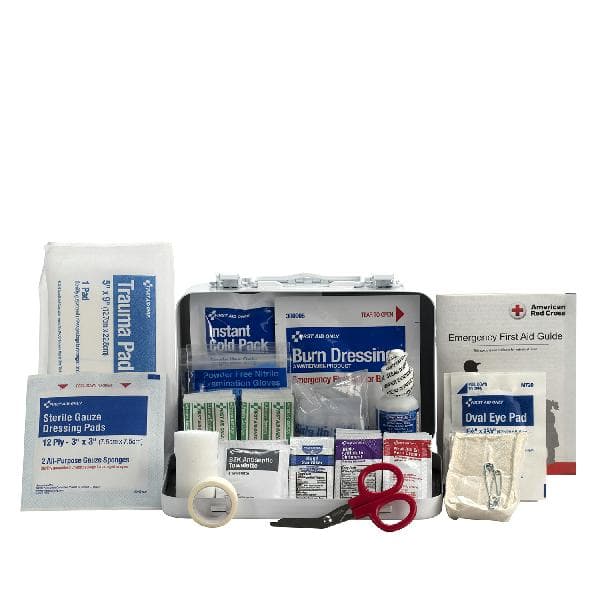 10 Person ANSI 2021 Class A, Metal First Aid Kit_5