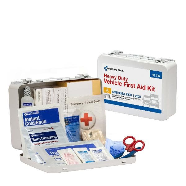 25 Person ANSI 2021 Class A, Heavy Duty Vehicle Metal First Aid Kit_5