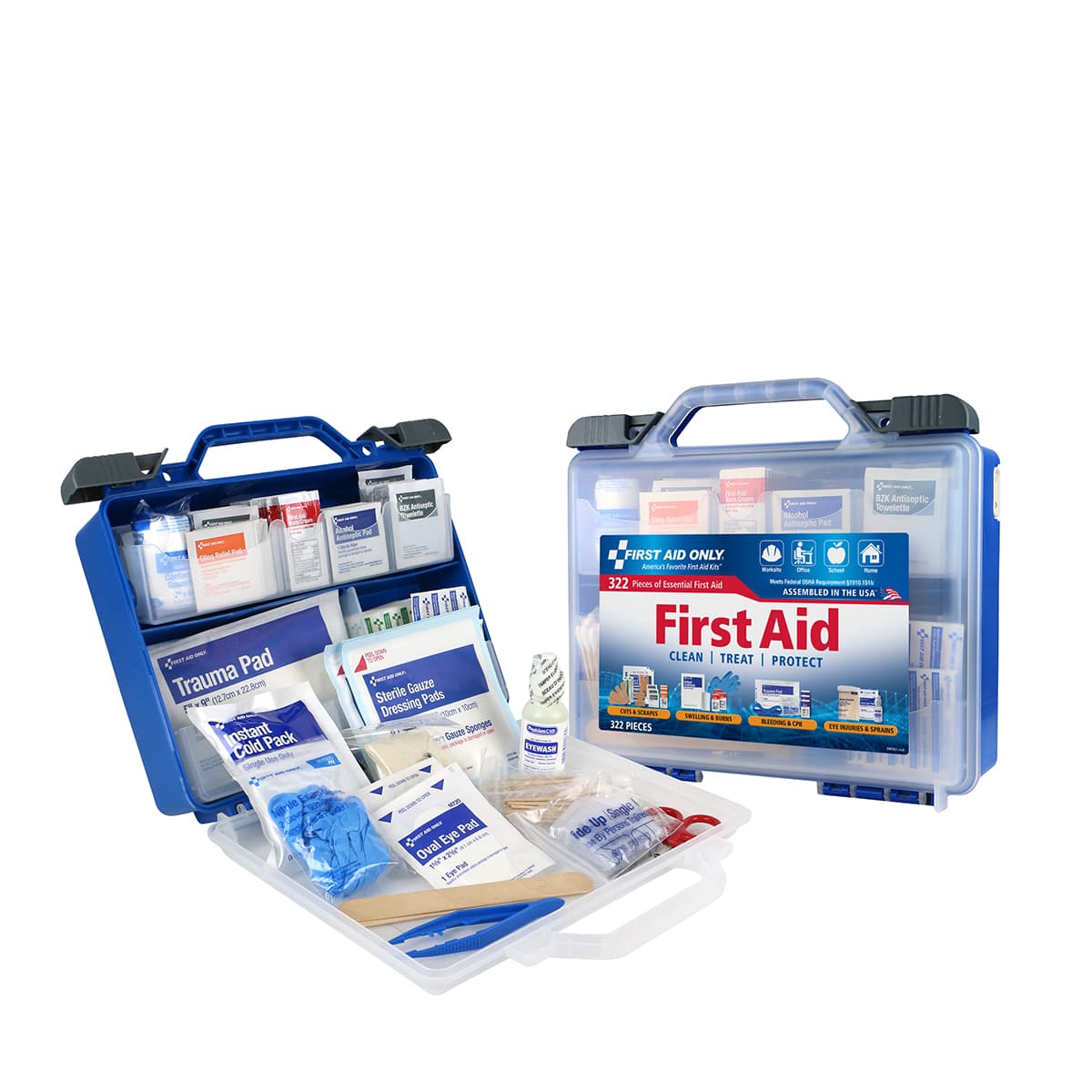 Clear Cover Intermediate First Aid Kit, 322 pc without Flashlight