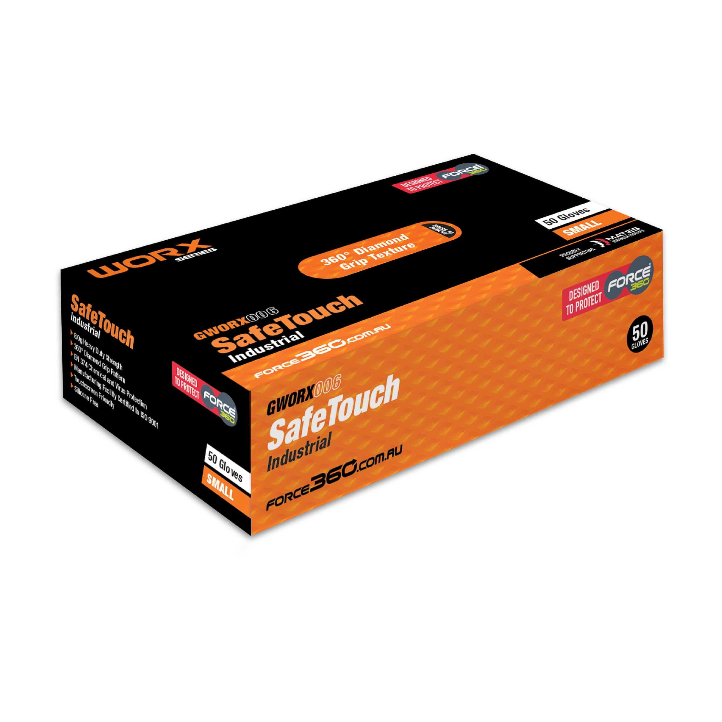 Force360 Safetouch Black Diamond Industrial Disposable Nitrile Glove 50/Box_7