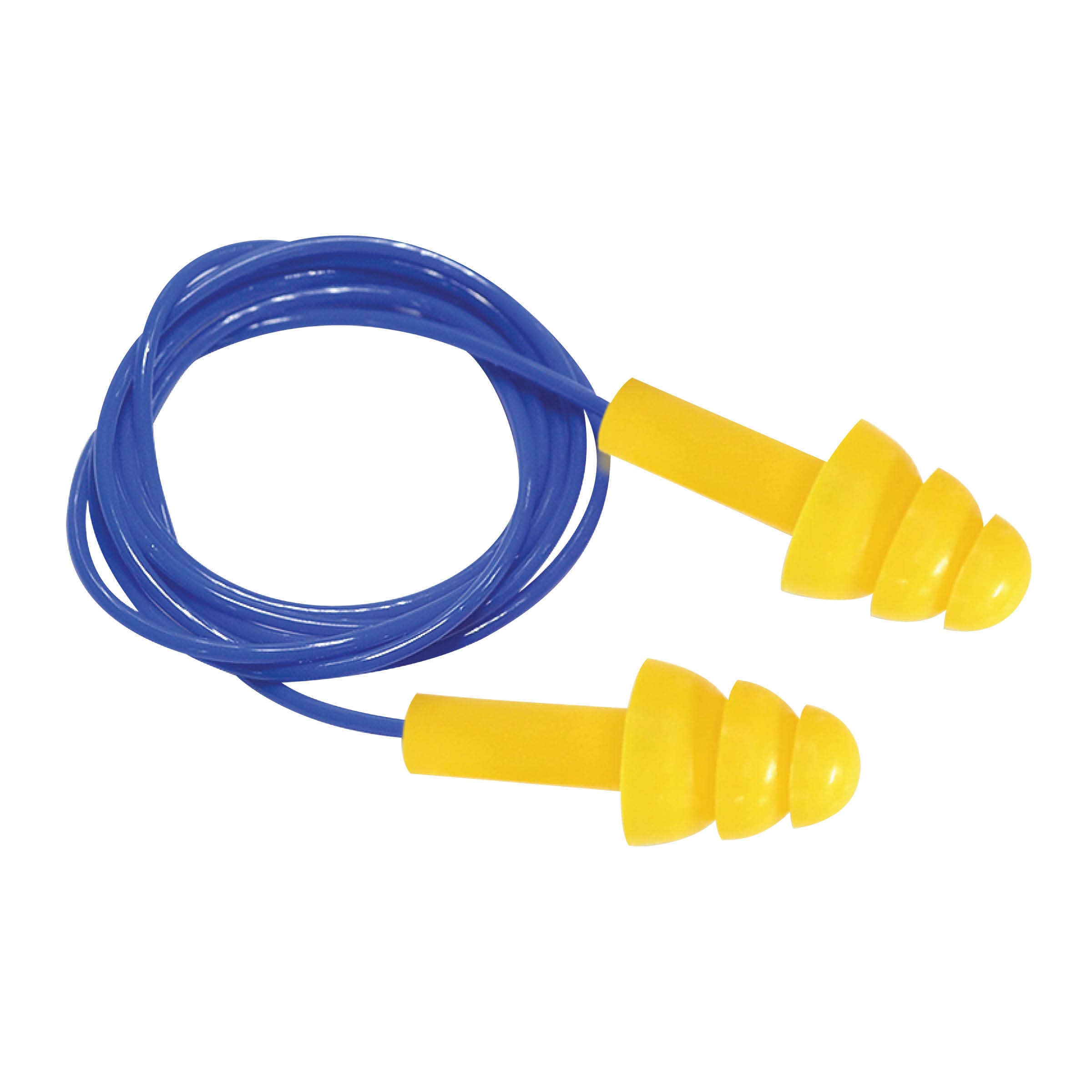 Force360 Silicon Corded Reusable Earplugs (100Pr Per Box)