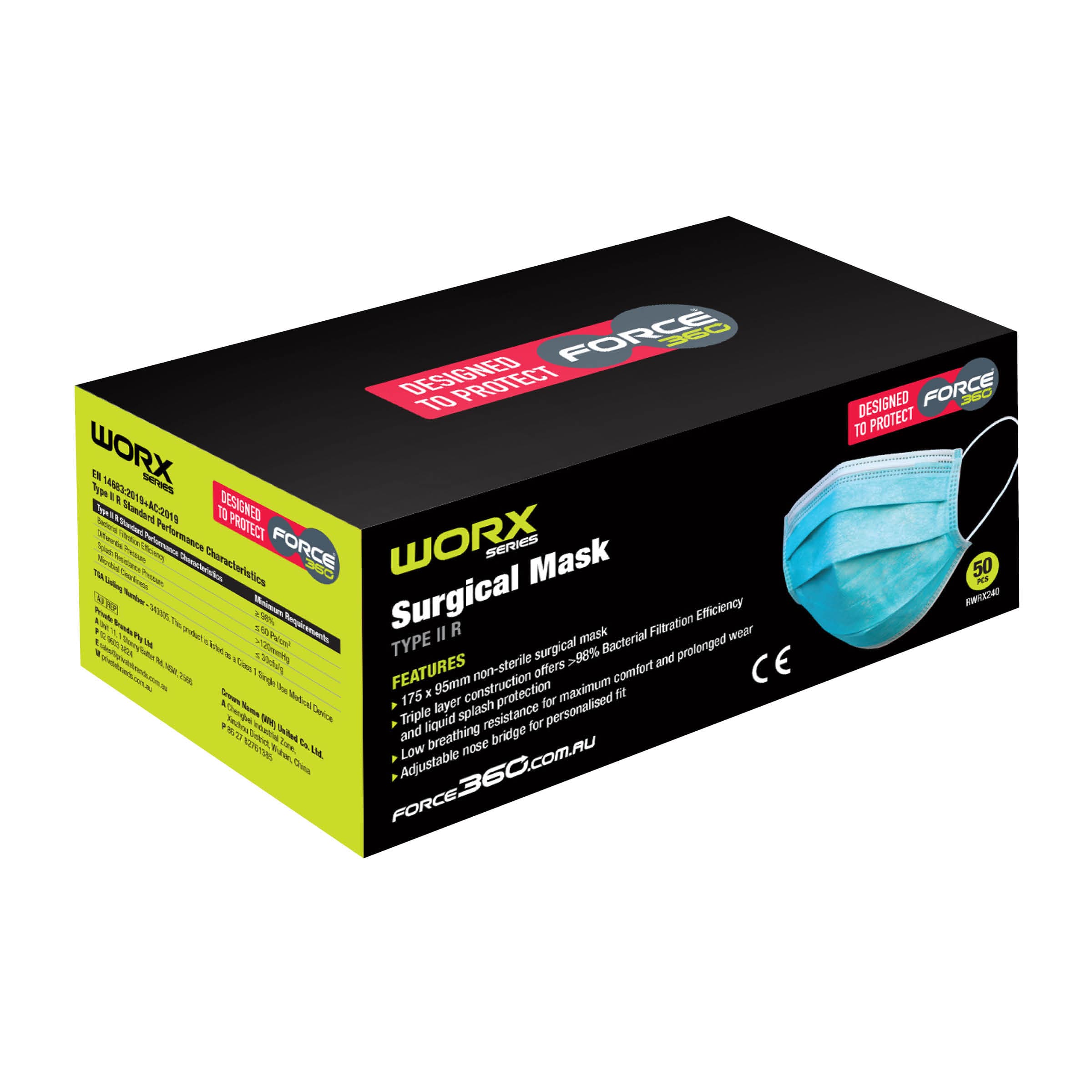 Force360 Class 11 R Surgical Mask (Box Of 50)_1